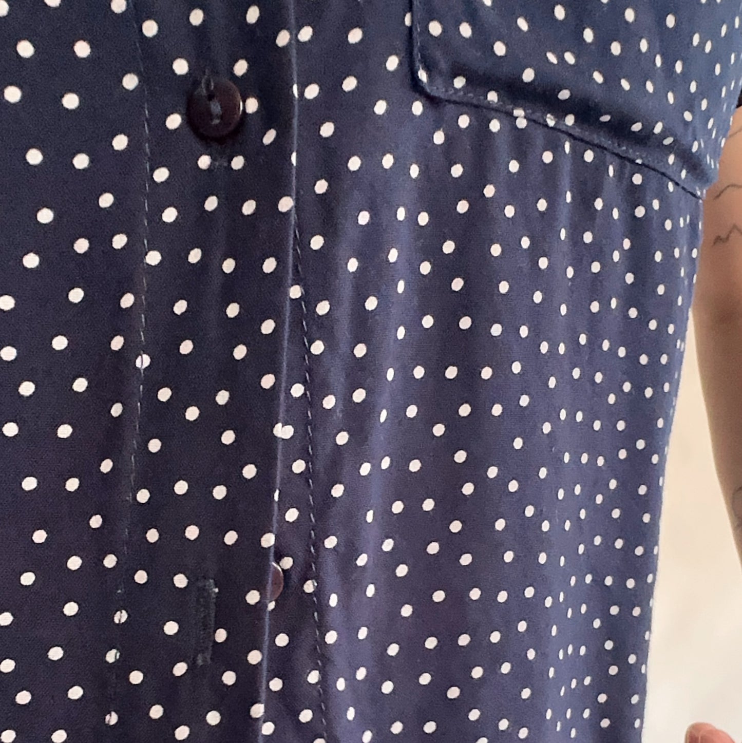 camisa vintage 90s polka dot (M)