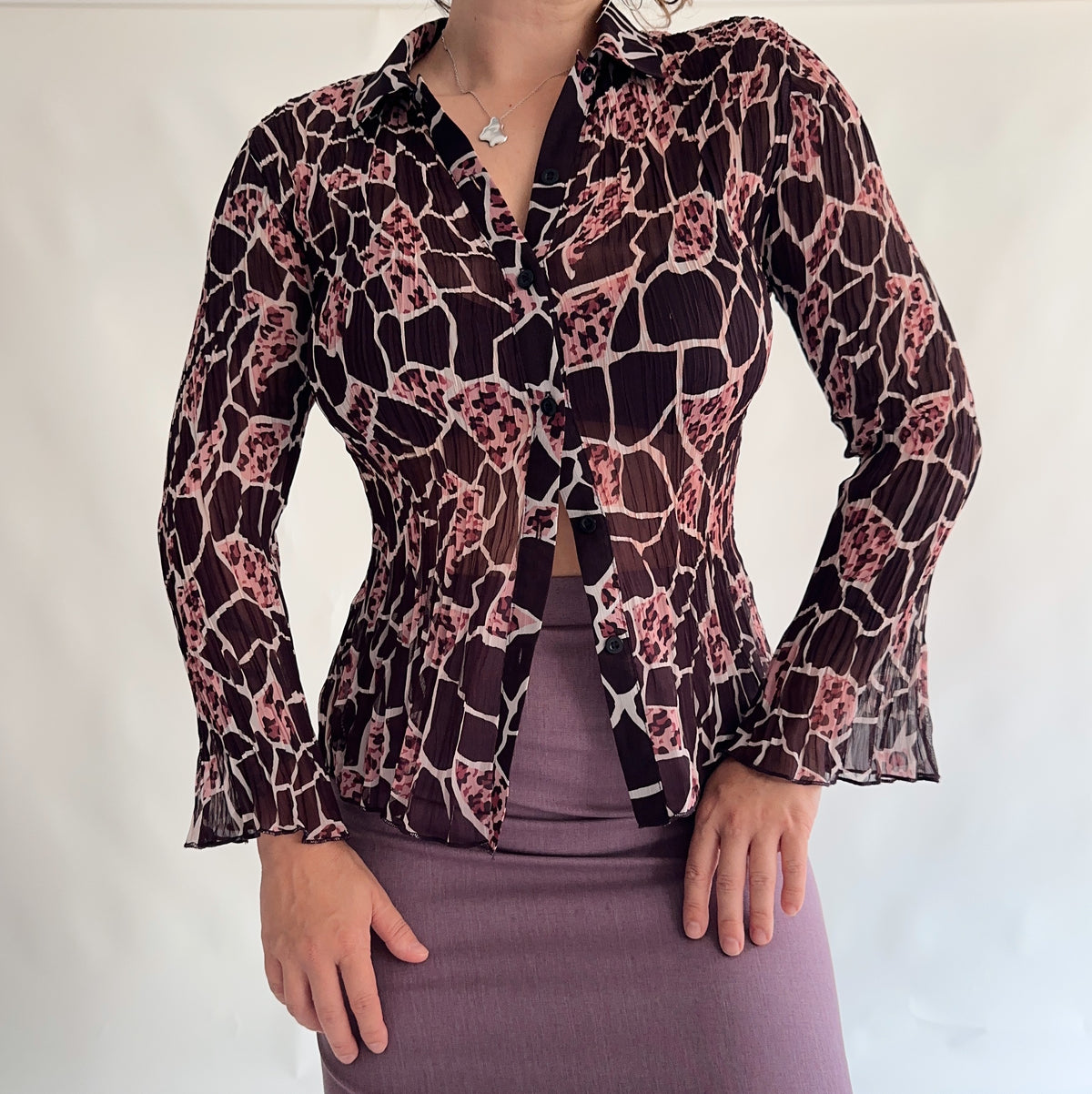 camisa vintage mesh y2k (M)