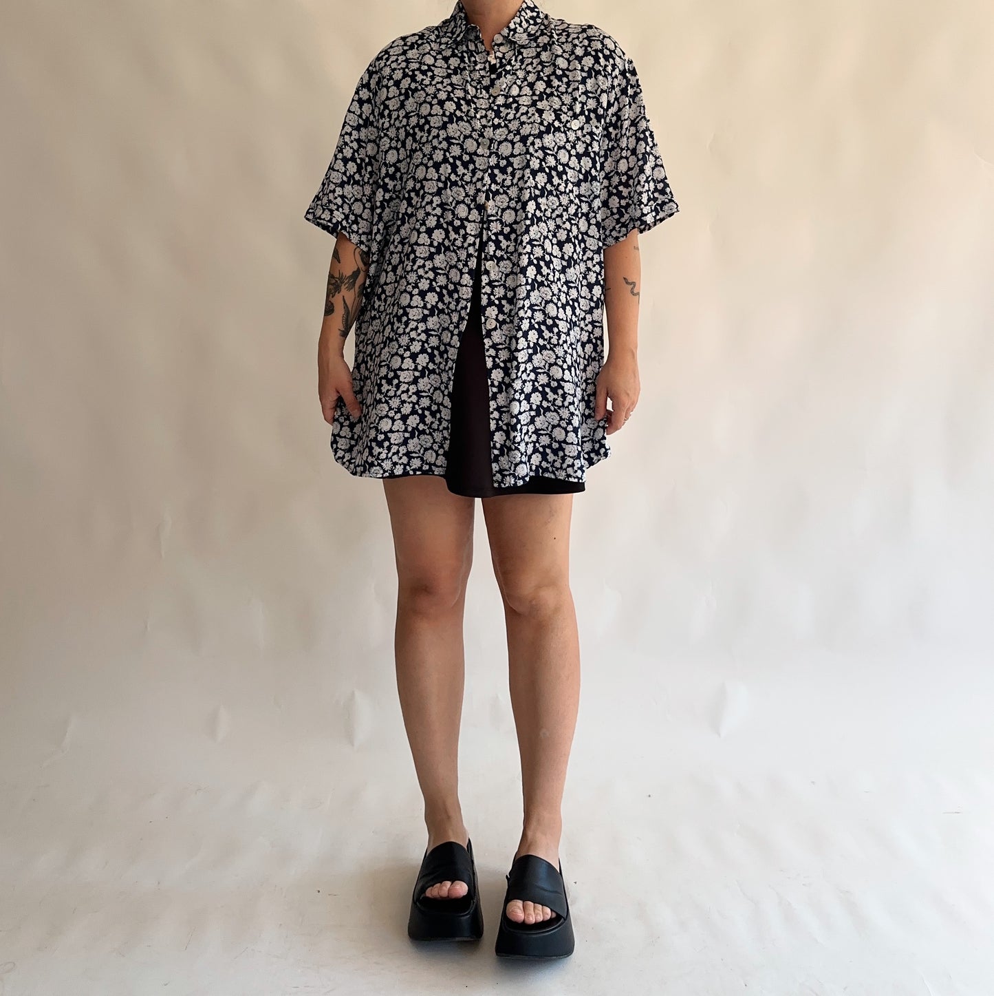 camisa vintage floral (L-XL)