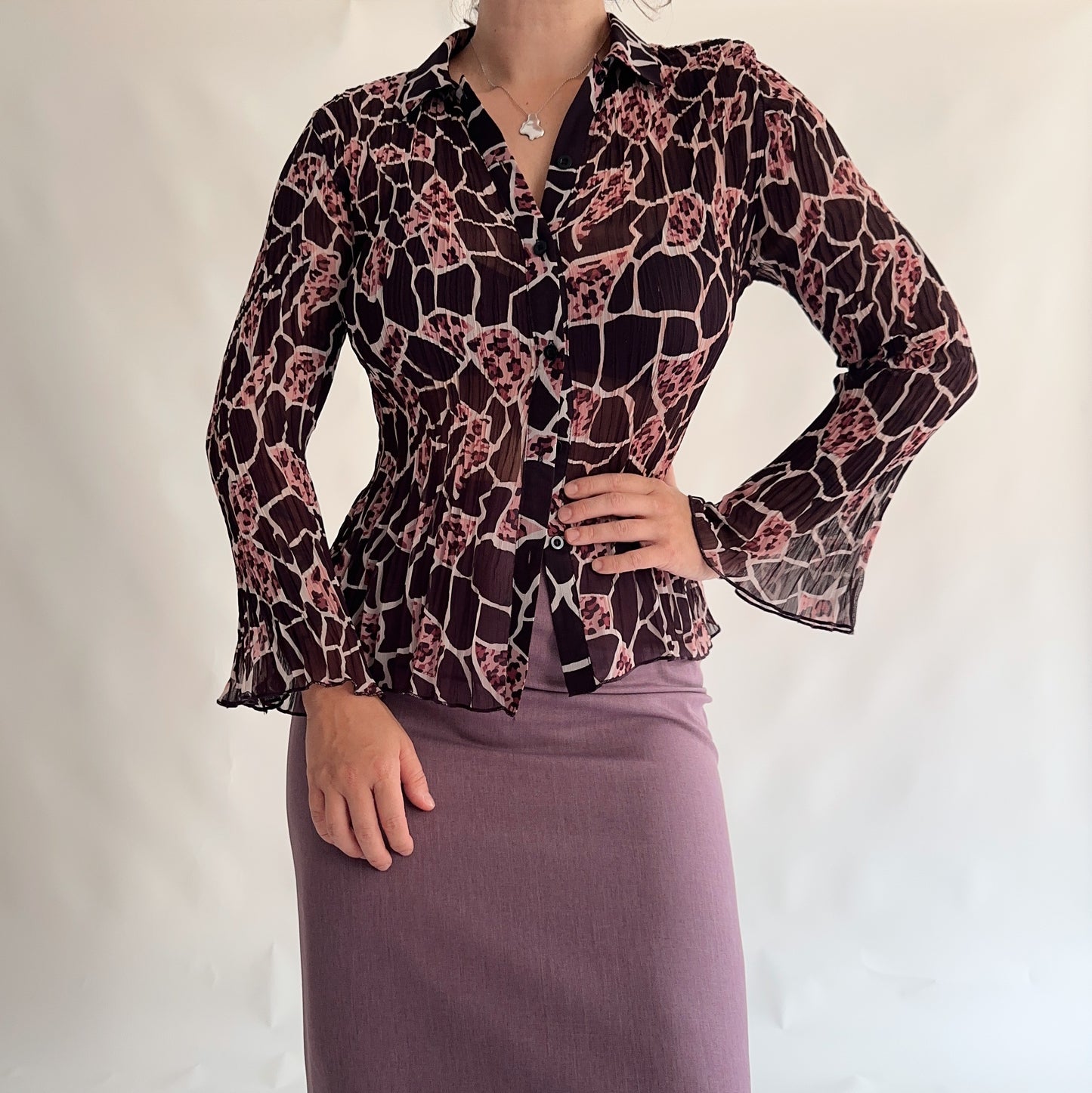 camisa vintage mesh y2k (M)