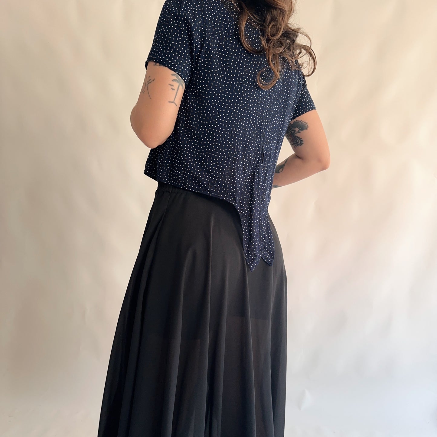 camisa vintage 90s polka dot (M)