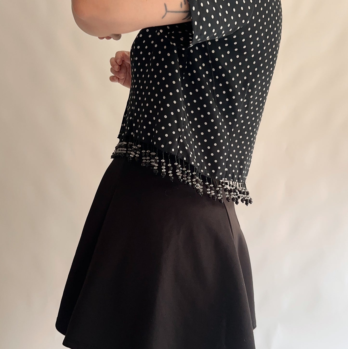 top vintage polka dot (M-L)