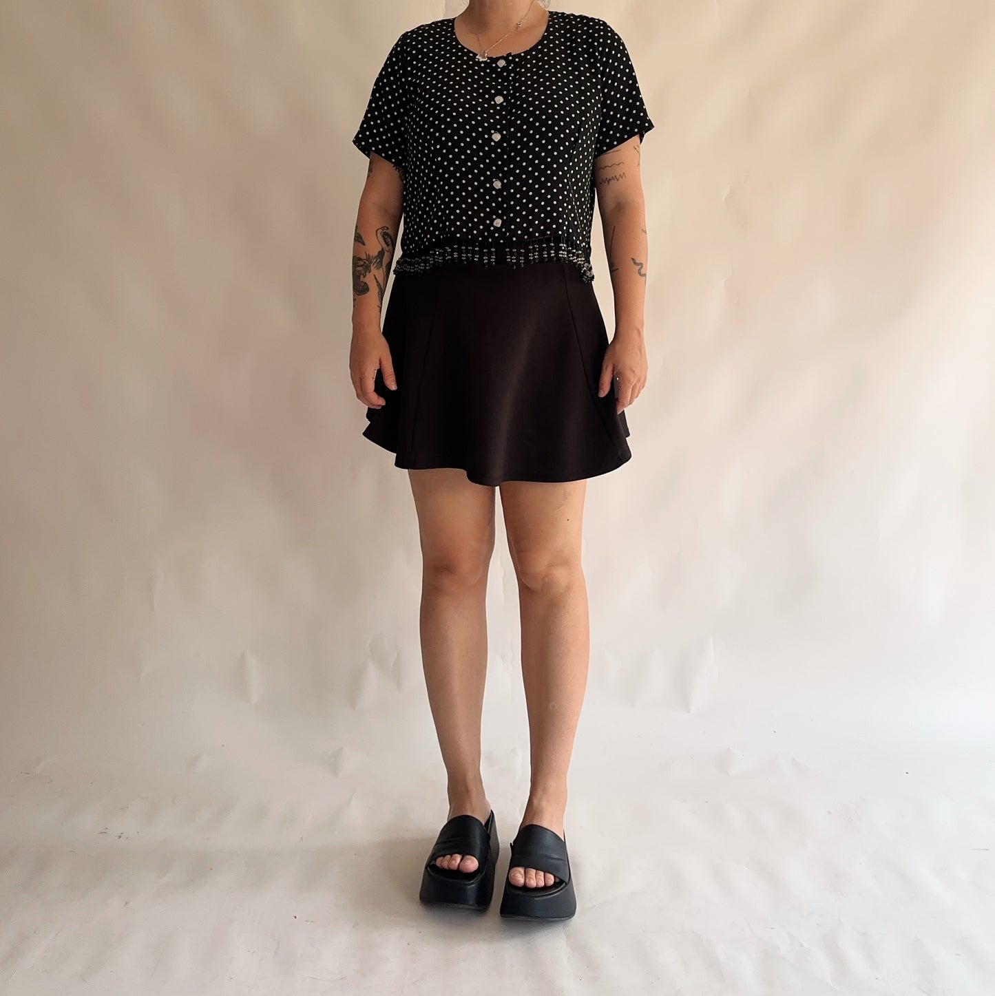 top vintage polka dot (M-L)