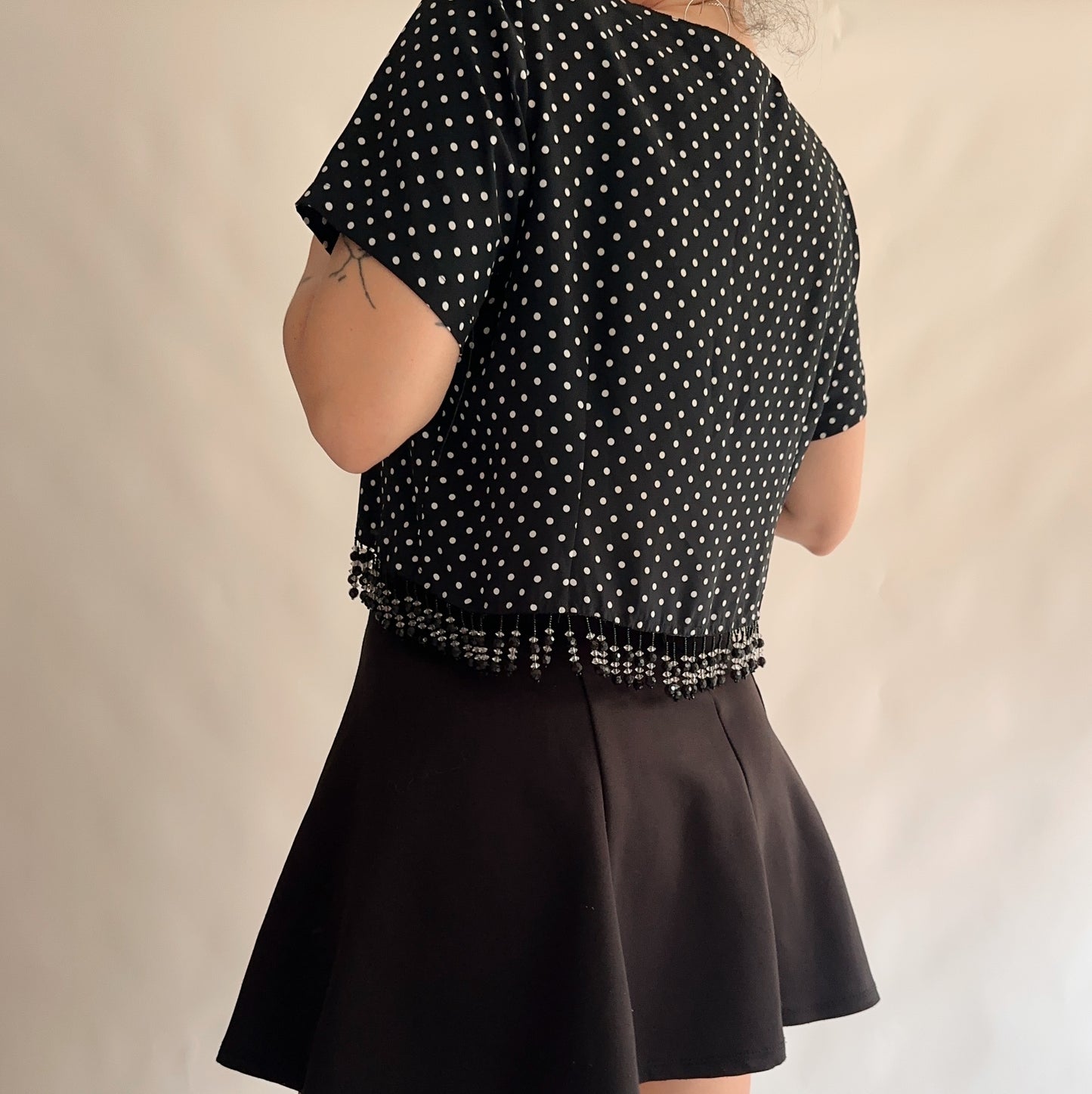 top vintage polka dot (M-L)