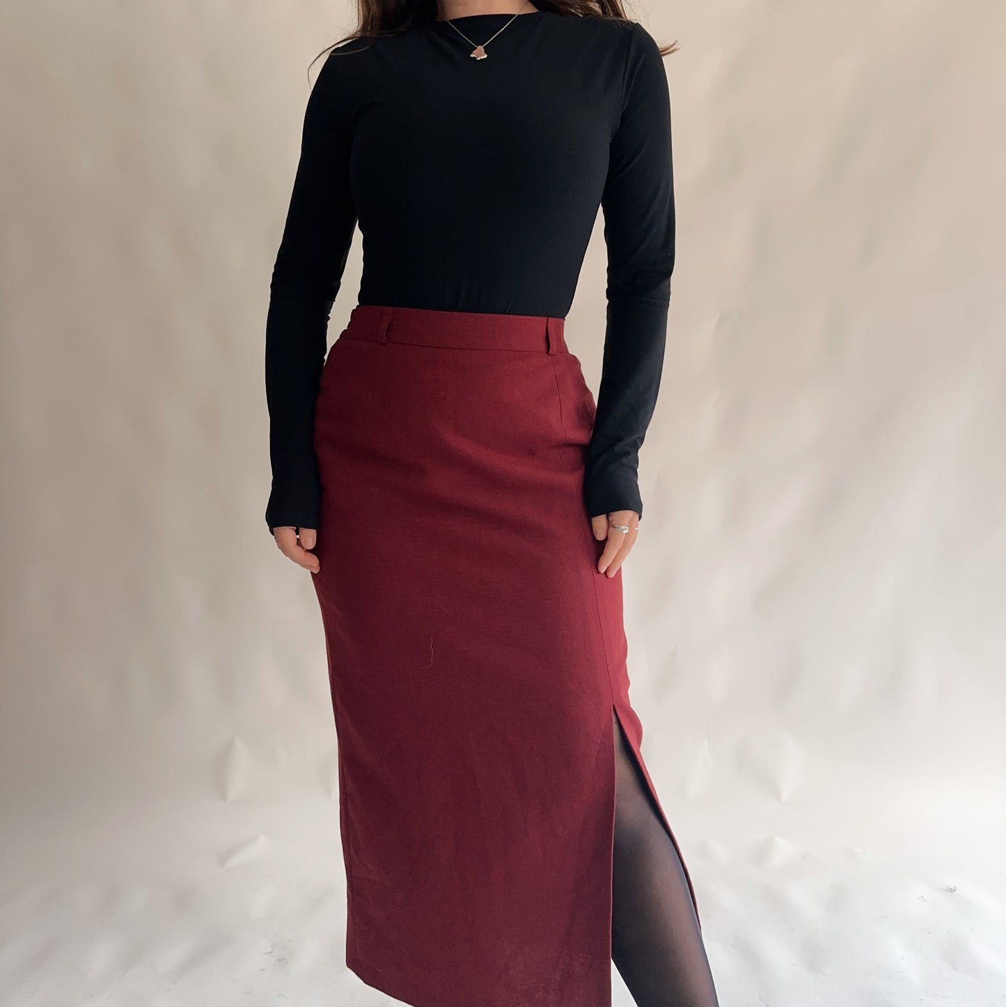 Saia Vintage Bordeaux de Inverno /L)