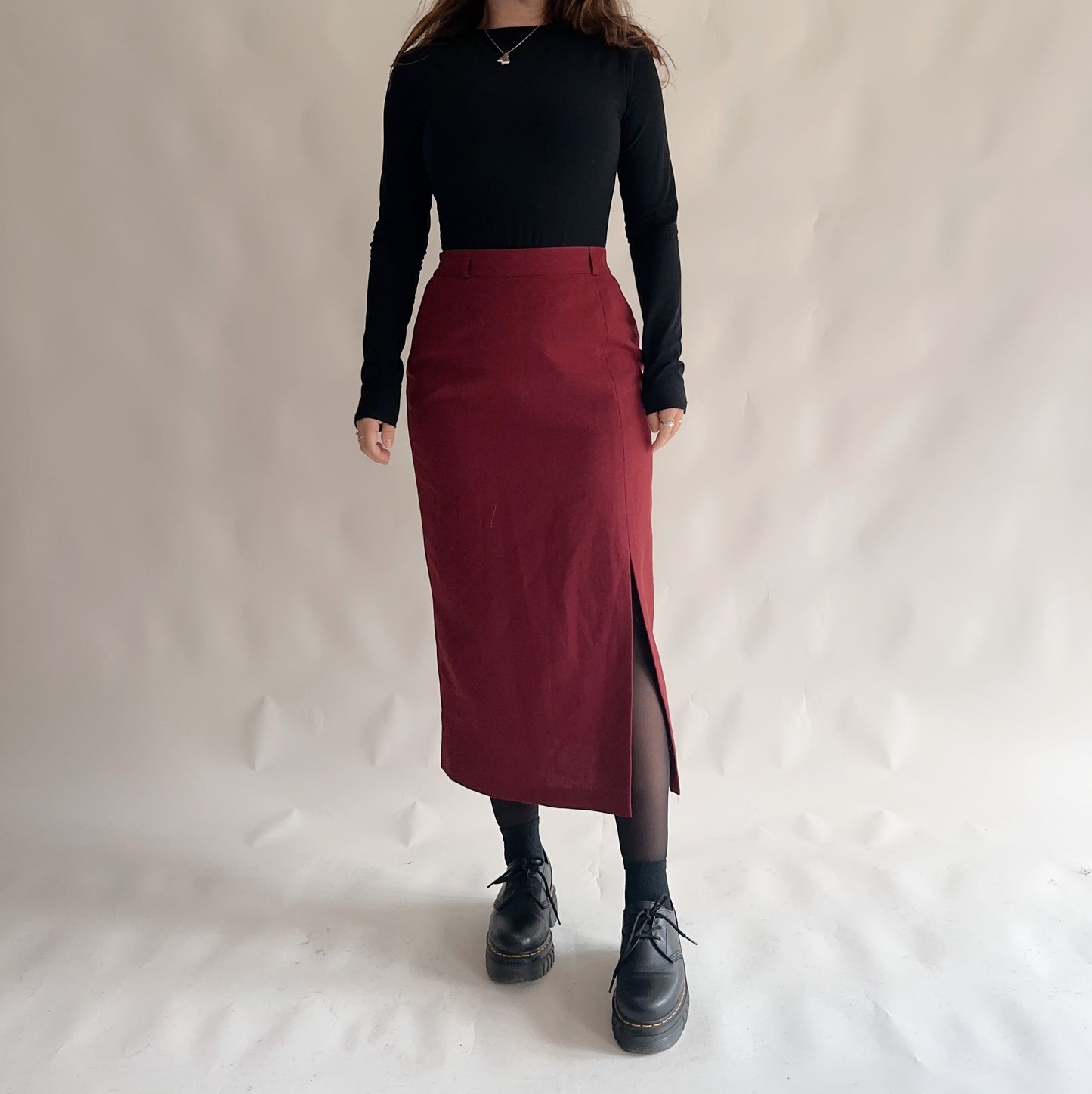 Saia Vintage Bordeaux de Inverno /L)