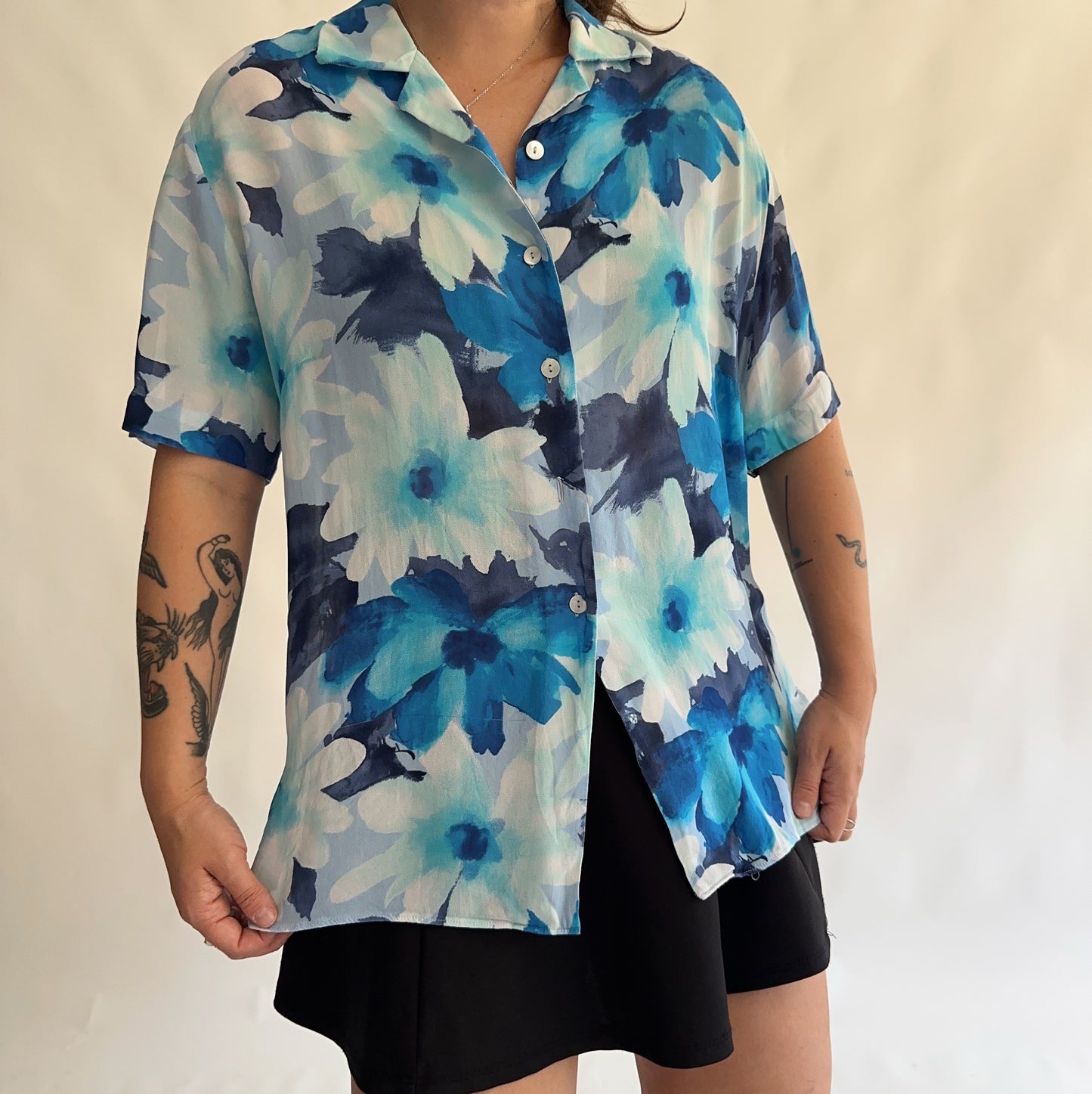 camisa vintage floral (M)