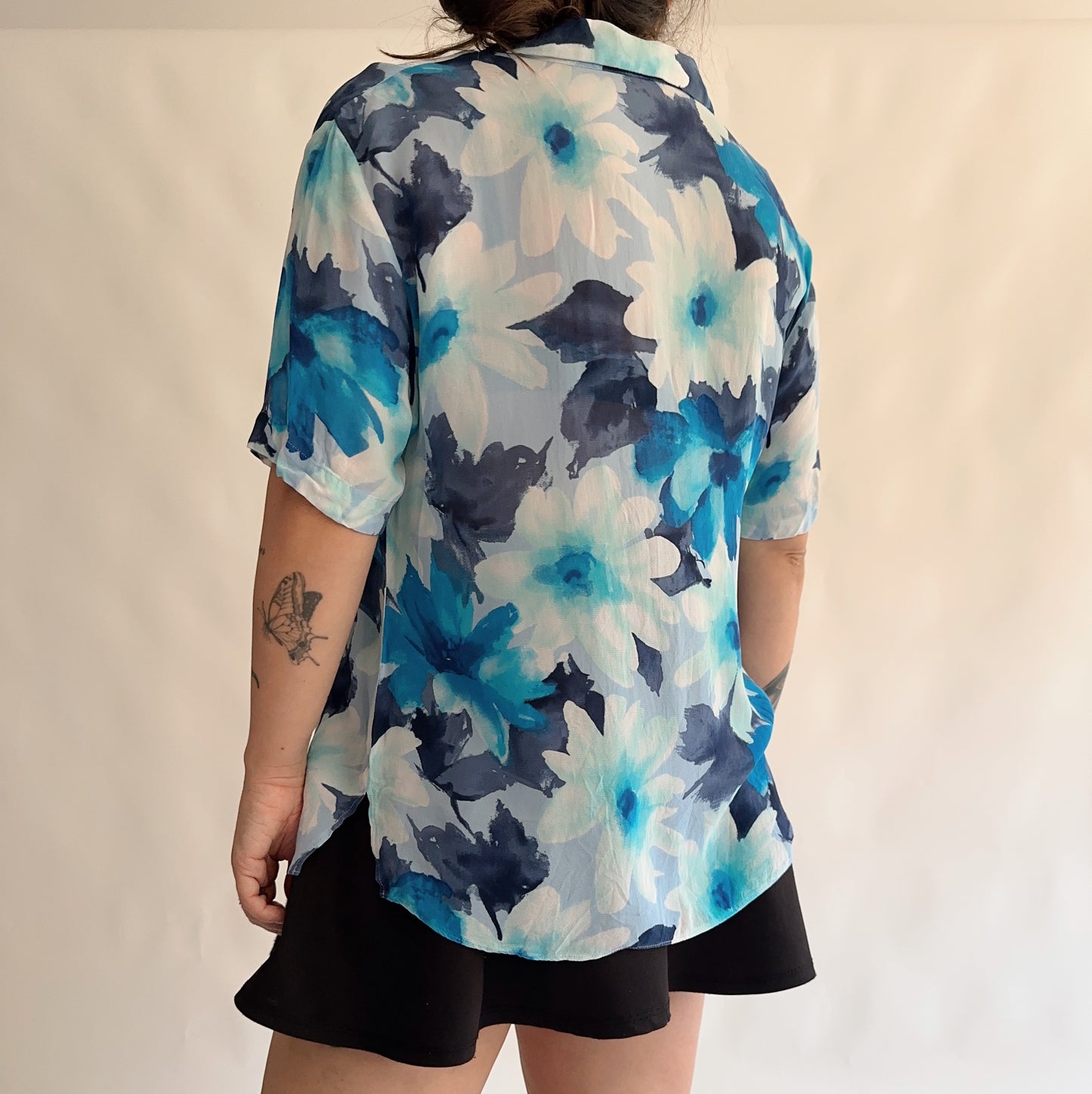 camisa vintage floral (M)