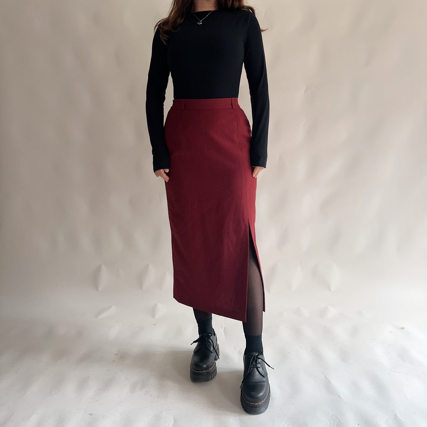 Saia Vintage Bordeaux de Inverno /L)