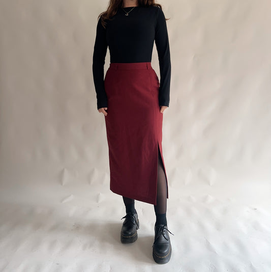 Saia Vintage Bordeaux de Inverno /L)