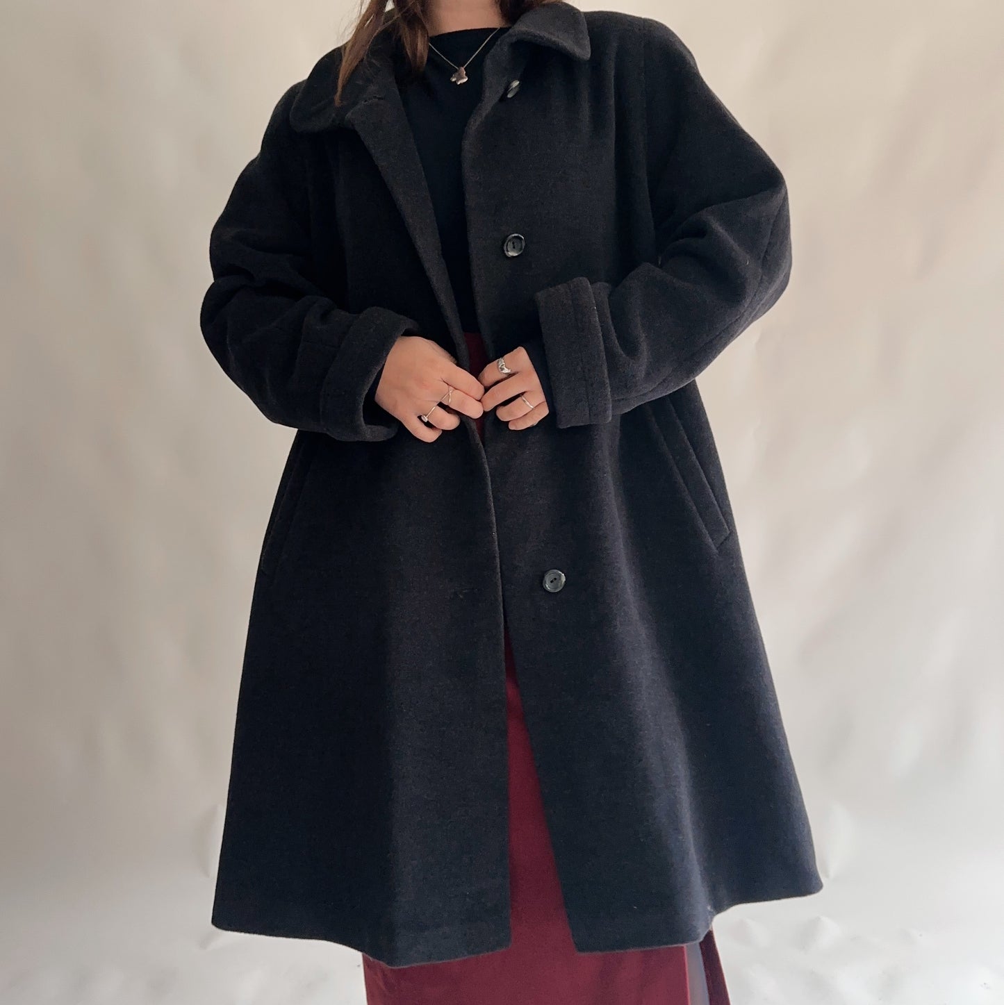 Sobretudo Vintage Lã + Angorá (L)