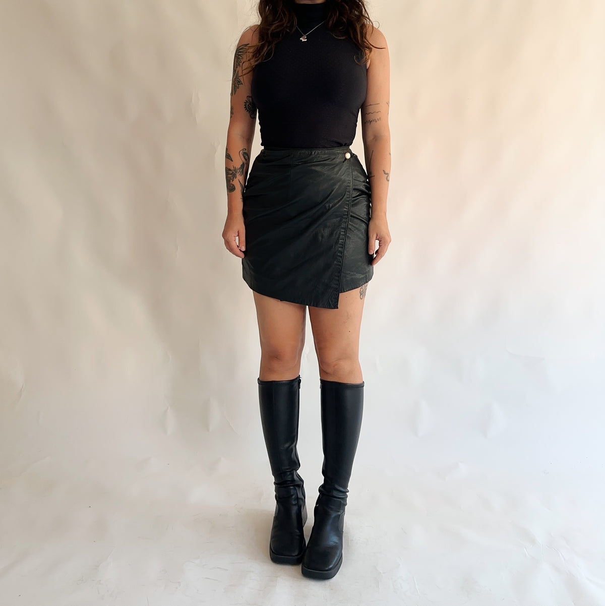 saia vintage de pele (M)