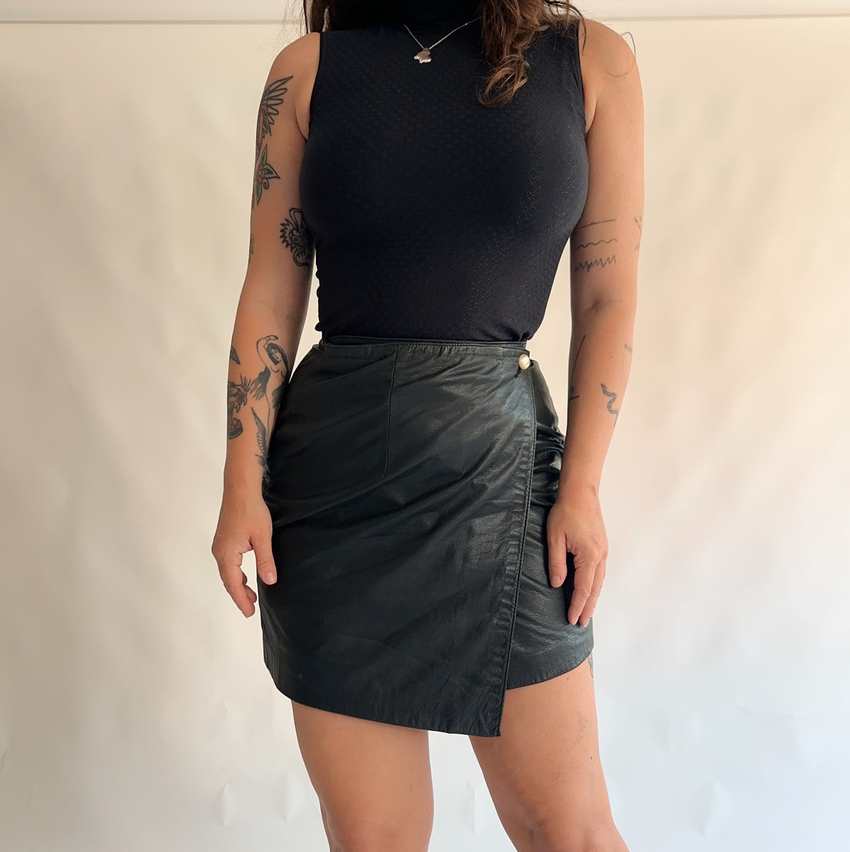 saia vintage de pele (M)