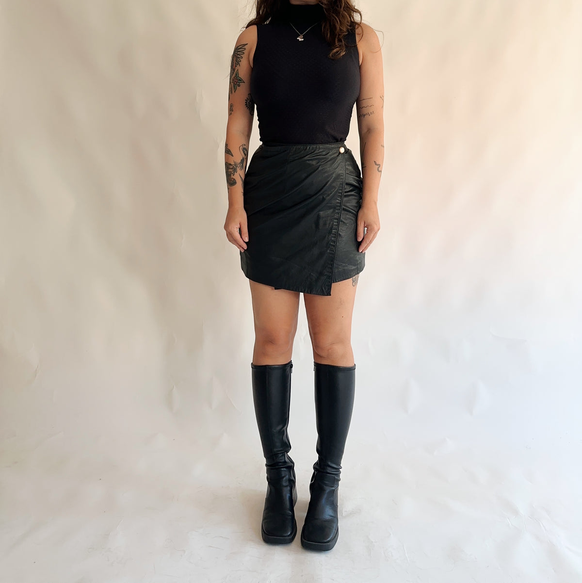 saia vintage de pele (M)