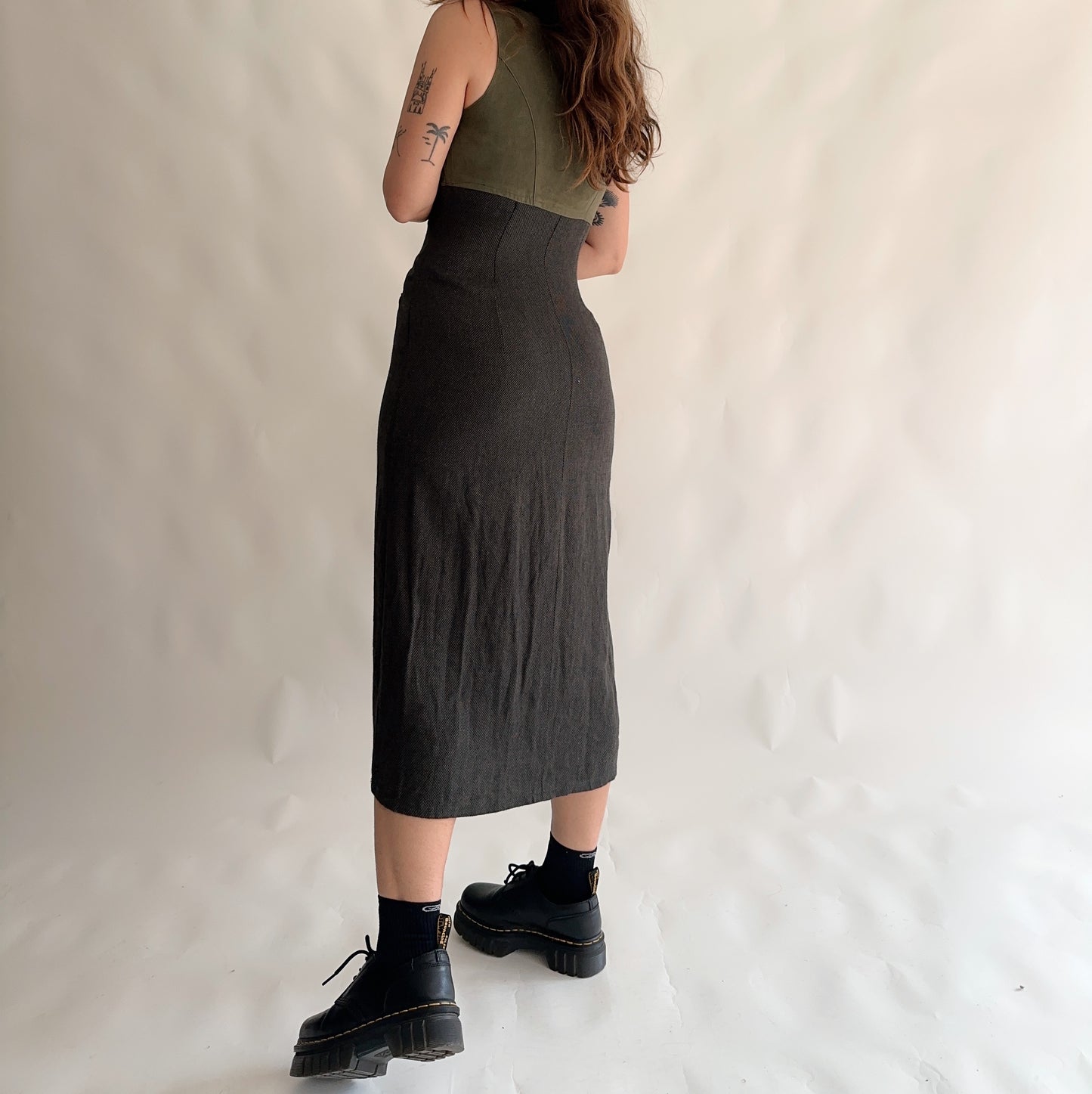 Vestido de inverno vintage austriaco (M-L)