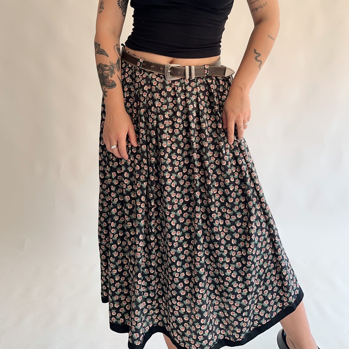 saia vintage midi de verão (L-XL)
