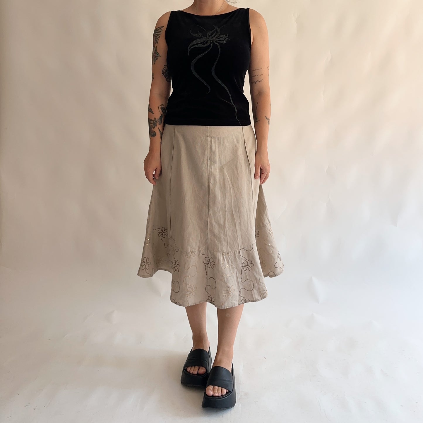 saia vintage y2k 100% linho (XXL)