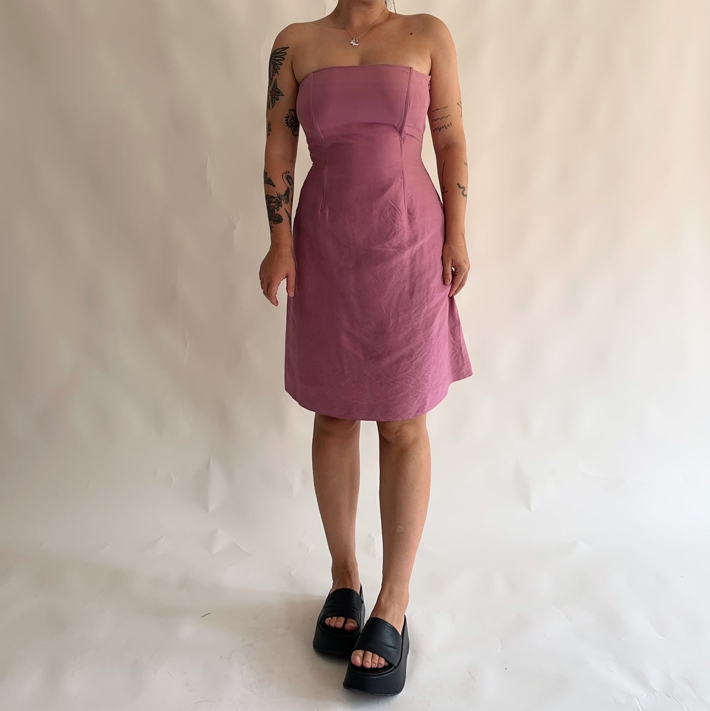 vestido vintage luisa spagnoli 100% seda (M)
