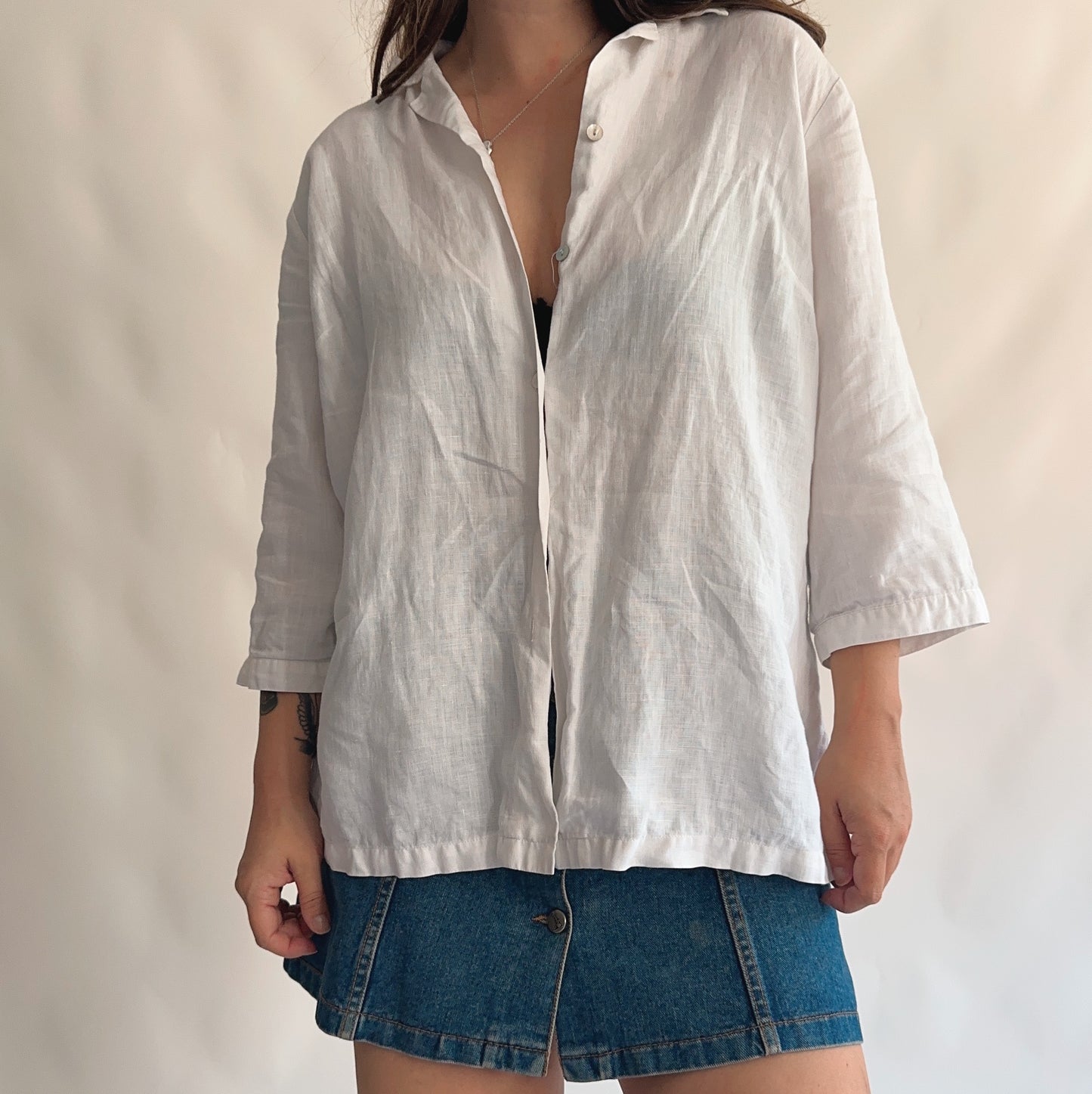Camisa Vintage 100% linho (L)