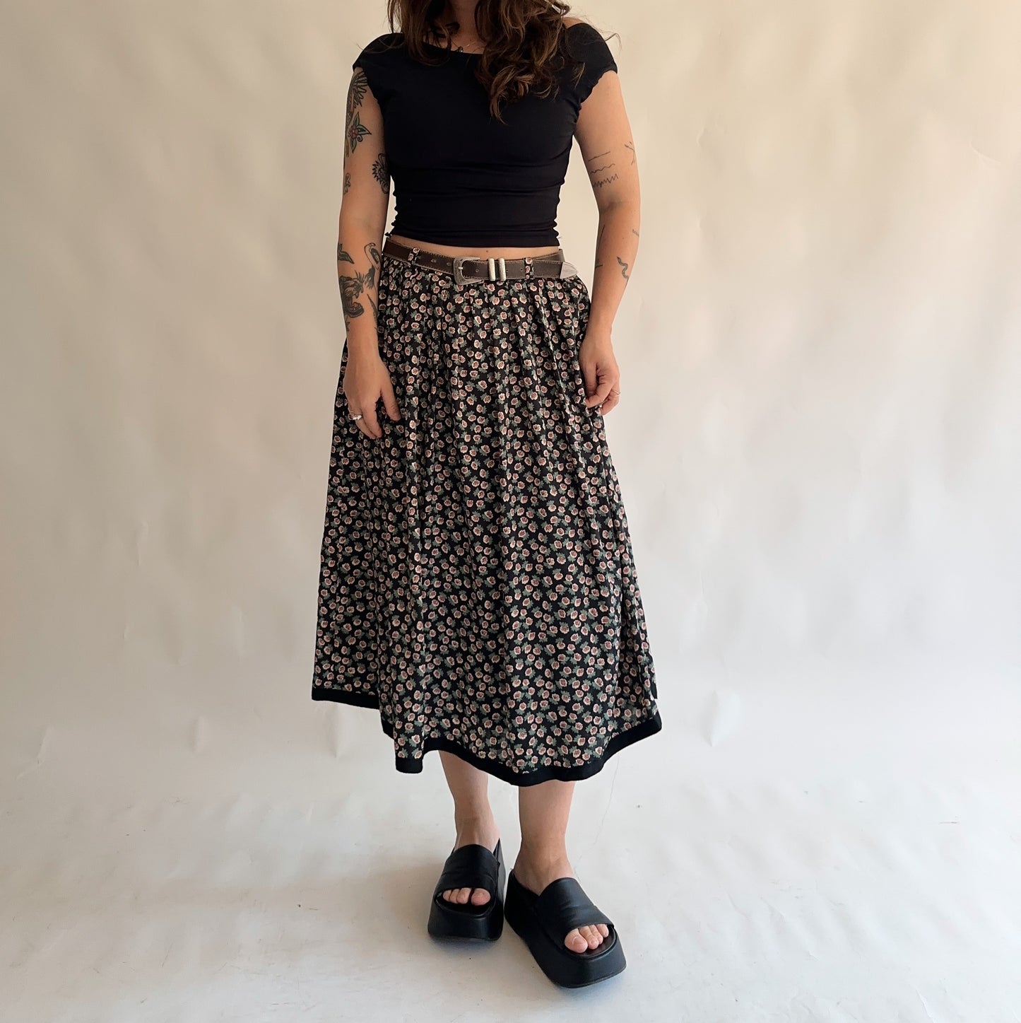 saia vintage midi de verão (L-XL)