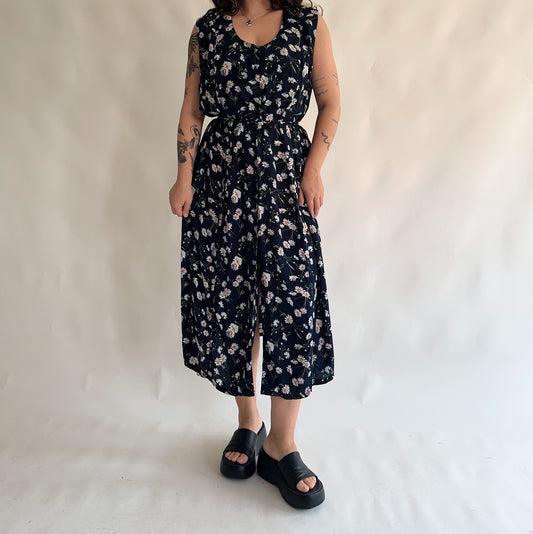 vestido vintage floral 90s (XXL)
