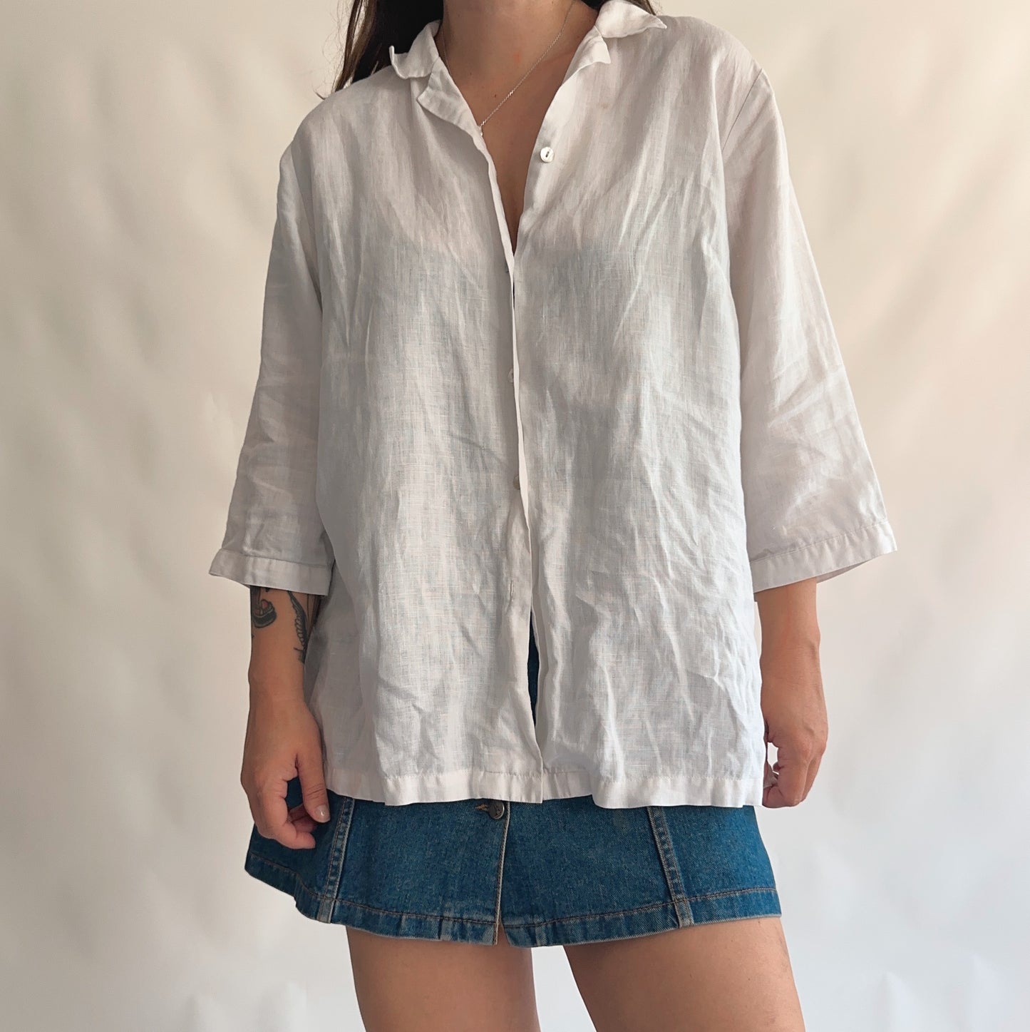 Camisa Vintage 100% linho (L)