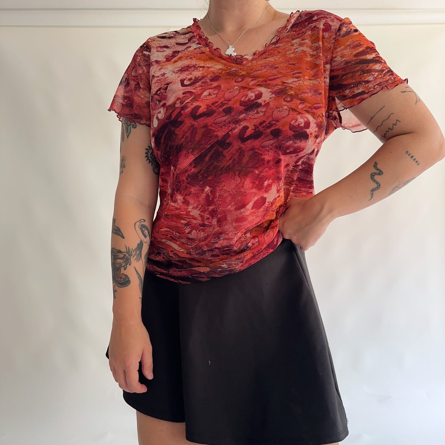 top vintage mesh y2k (L-XL)