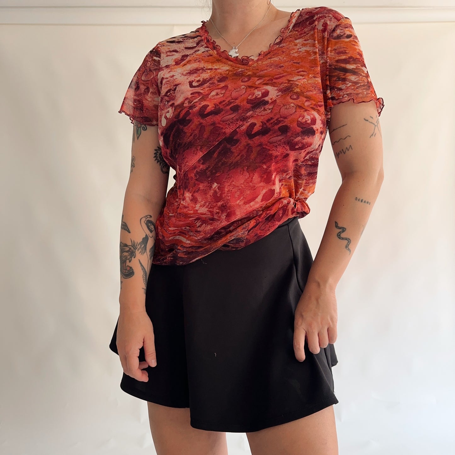 top vintage mesh y2k (L-XL)