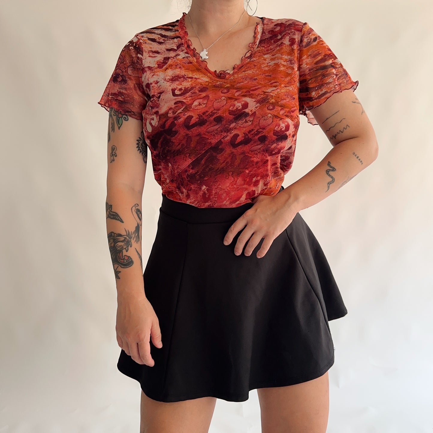 top vintage mesh y2k (L-XL)