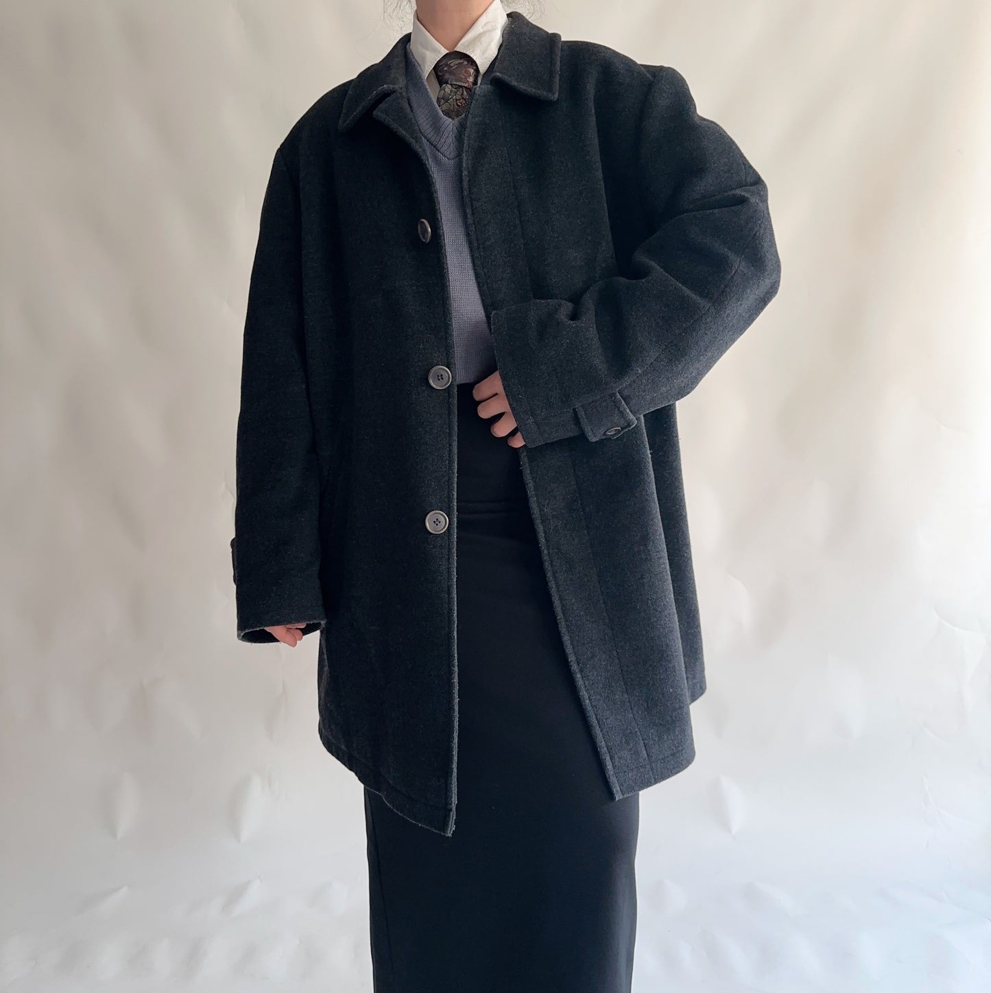 Vintage Wool Coat (XL)