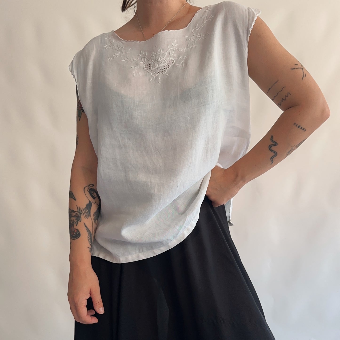 Top Vintage 100% Linho (L)