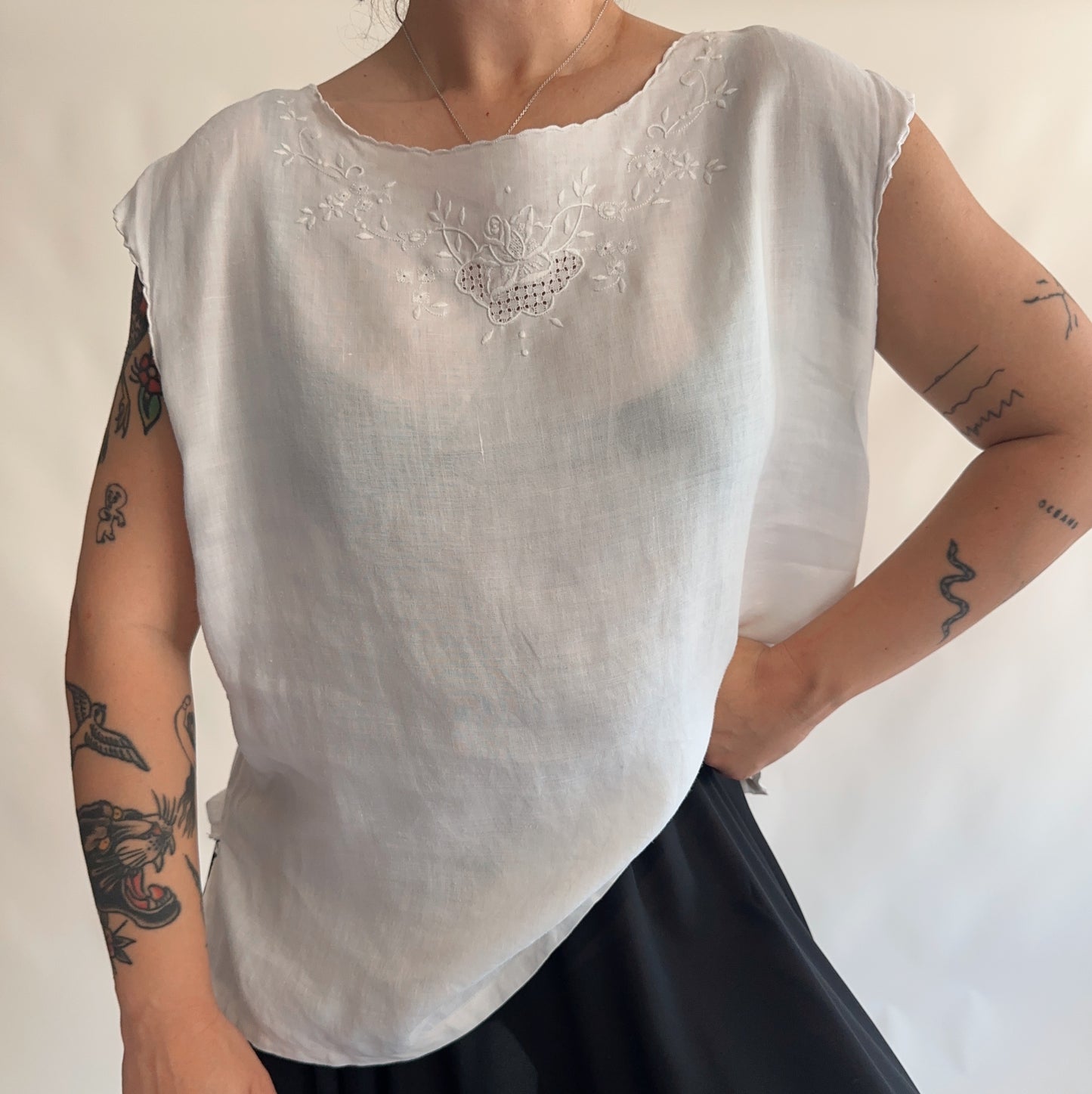 Top Vintage 100% Linho (L)