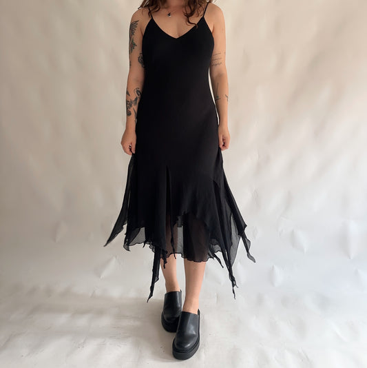 Vestido Vintage Mesh Assimétrico (L-XL)