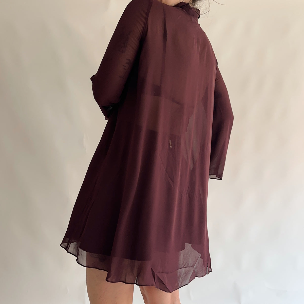 camisa/sobreposição vintage burgundy (S-M)