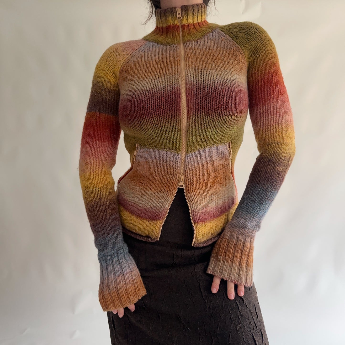 Cardigan Vintage 100% Lã (M)