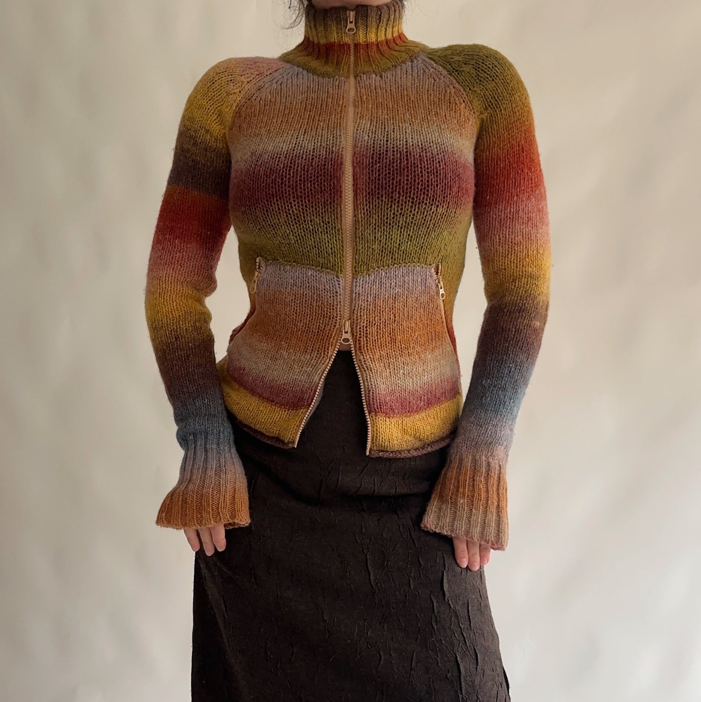 Cardigan Vintage 100% Lã (M)