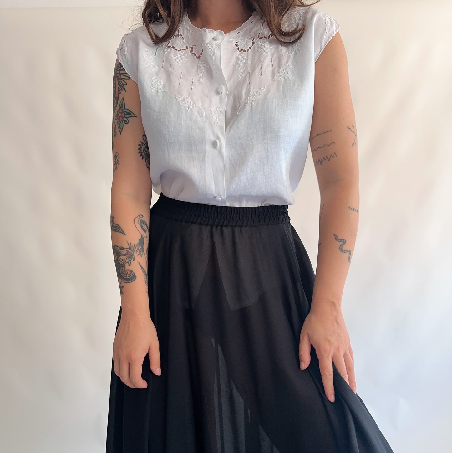 Top Vintage 100% Linho (S)
