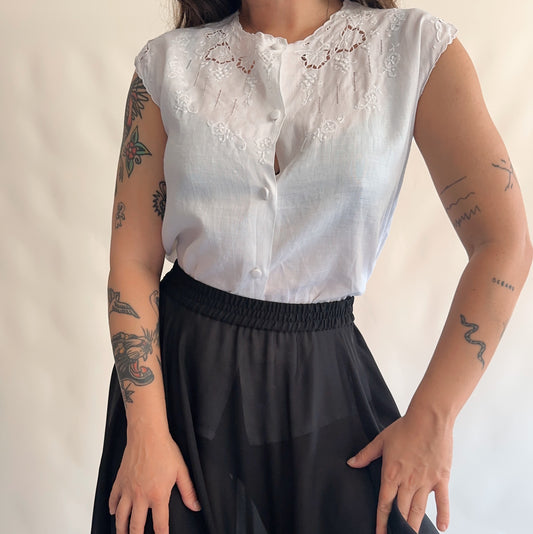Top Vintage 100% Linho (S)