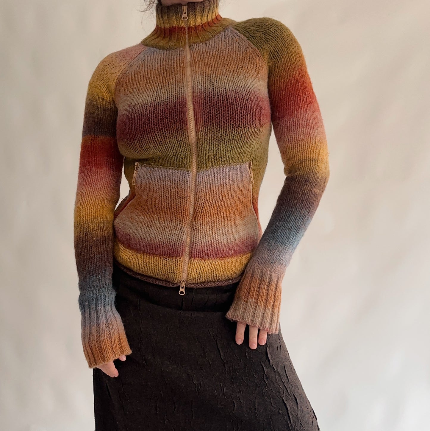 Cardigan Vintage 100% Lã (M)