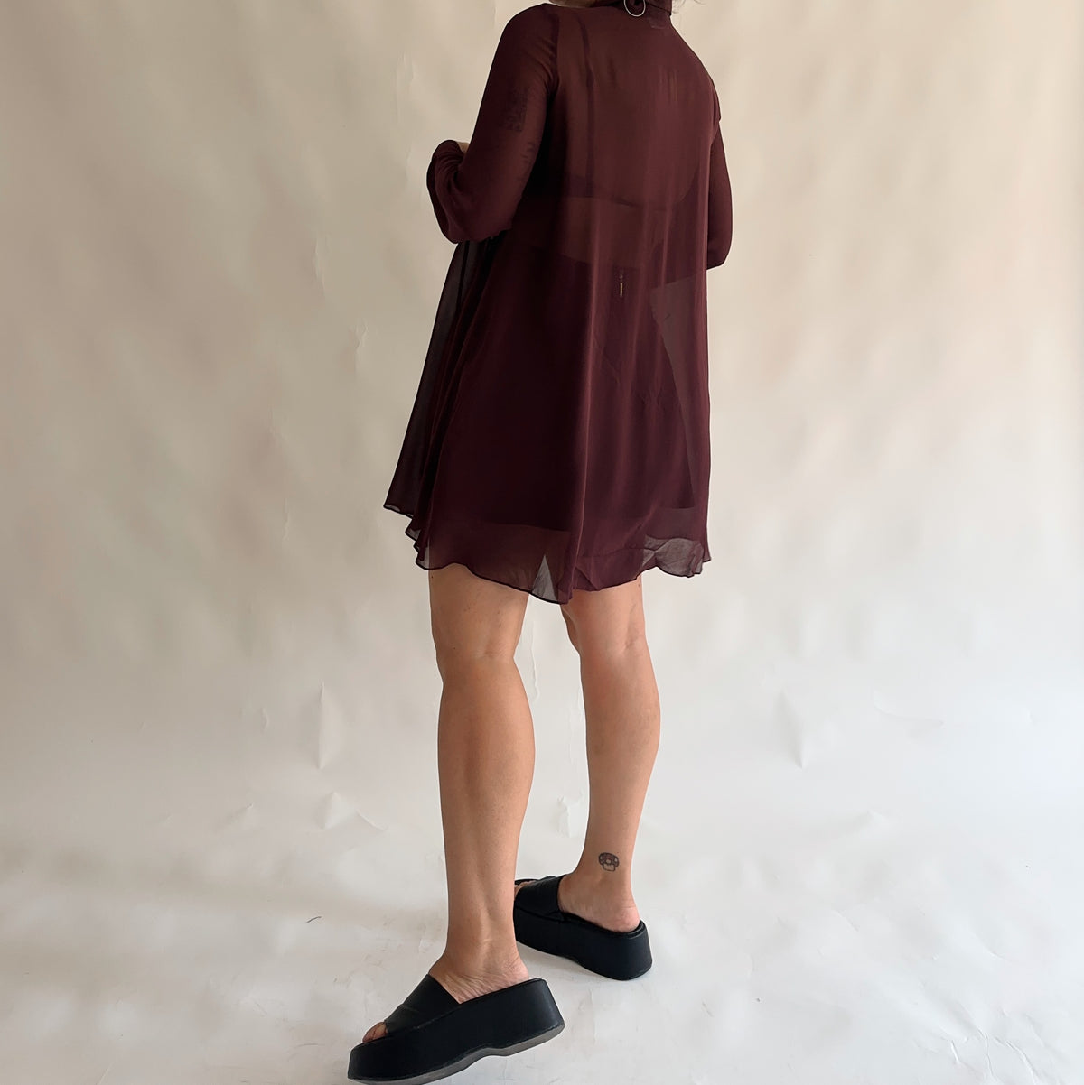 camisa/sobreposição vintage burgundy (S-M)