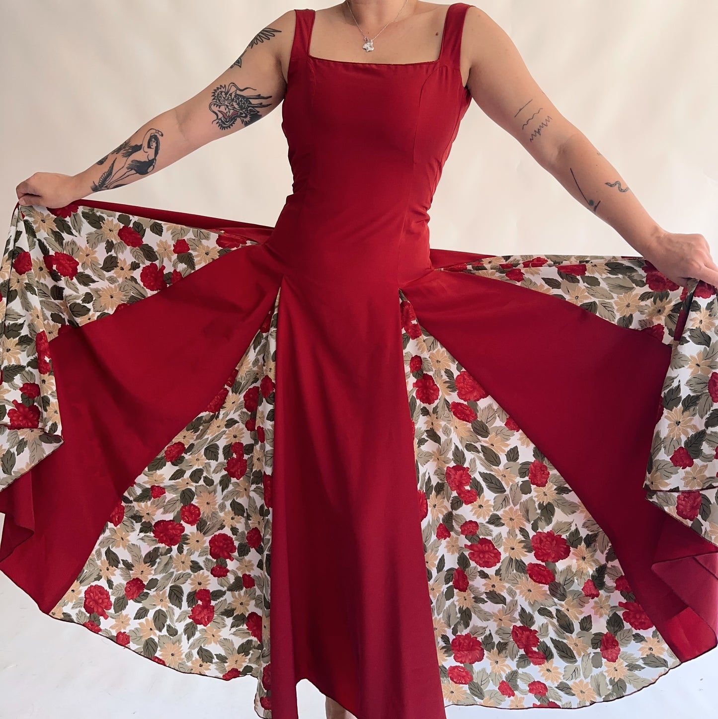 vestido vintage maxi (XS)