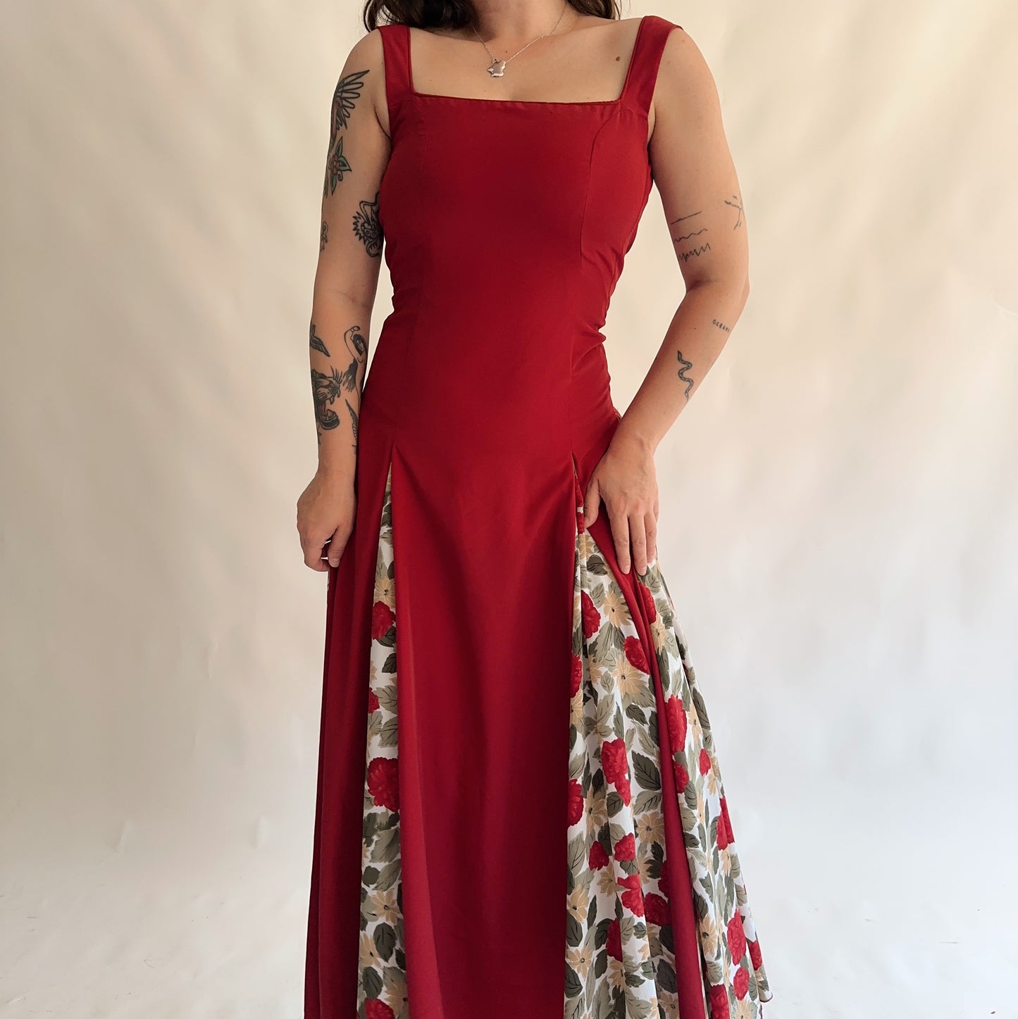 vestido vintage maxi (XS)