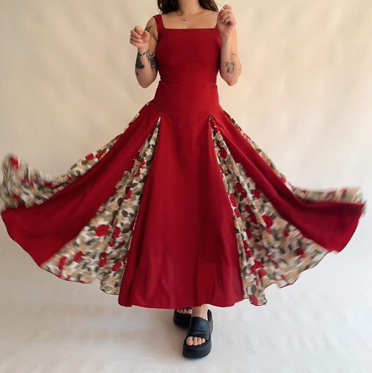 vestido vintage maxi (XS)