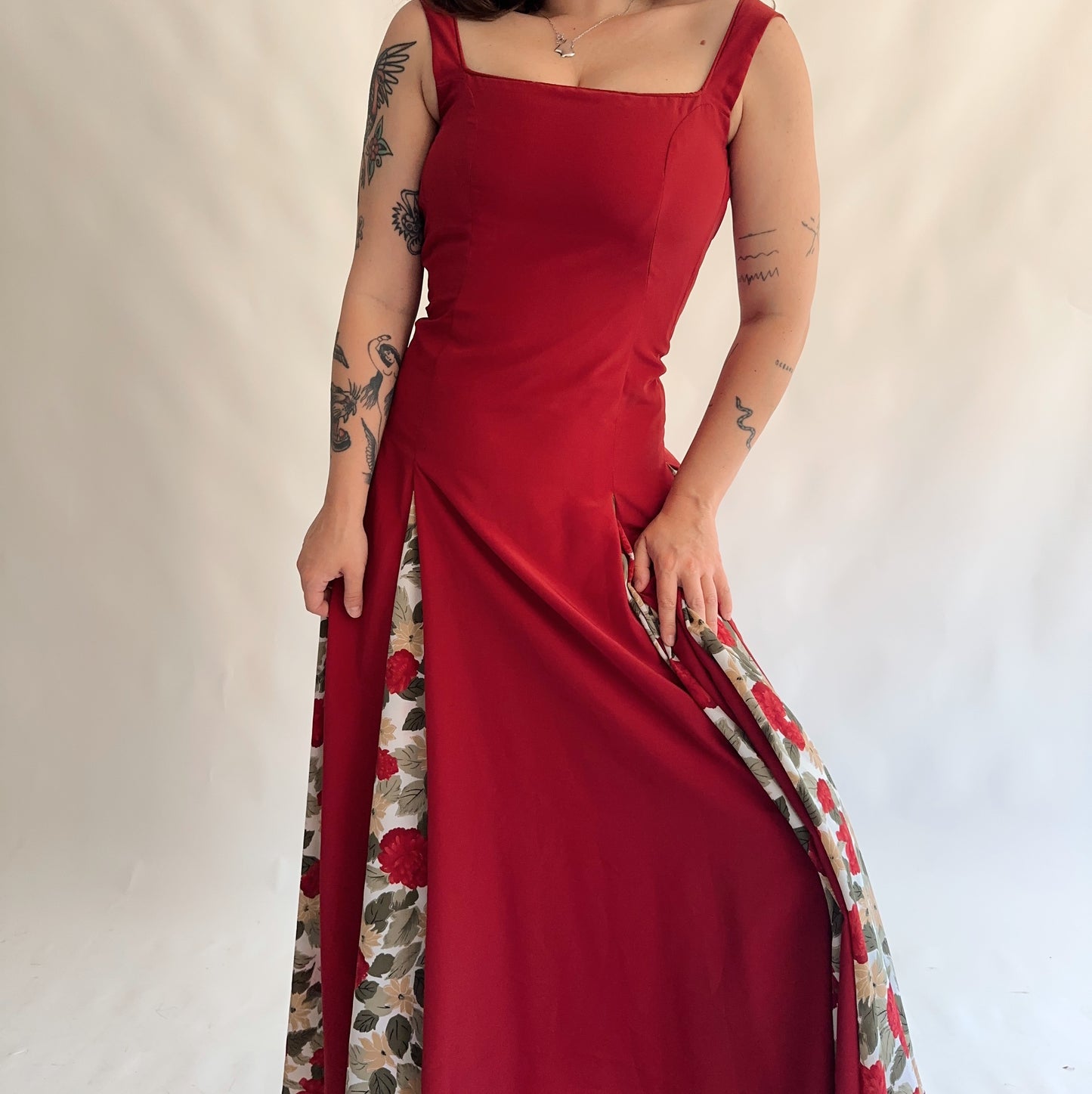 vestido vintage maxi (XS)