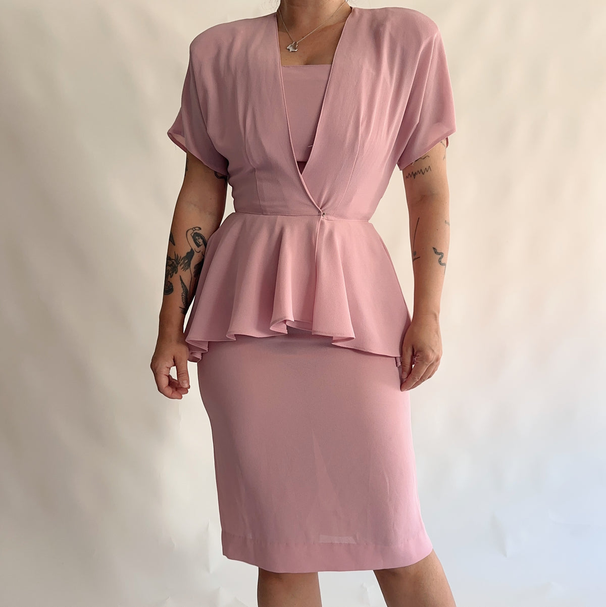 conjunto vintage vestido + top (S)