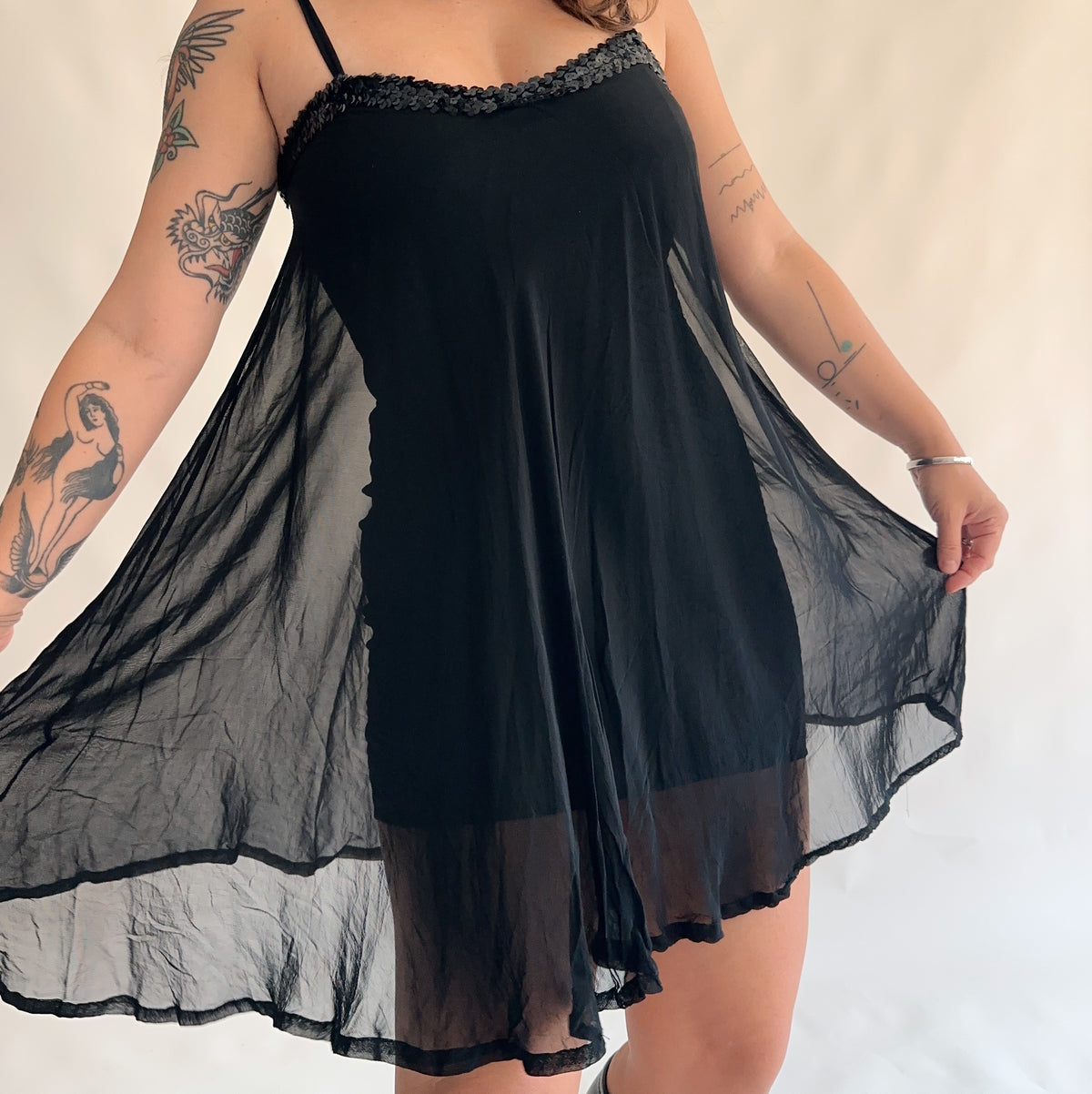vestido vintage mesh (S)