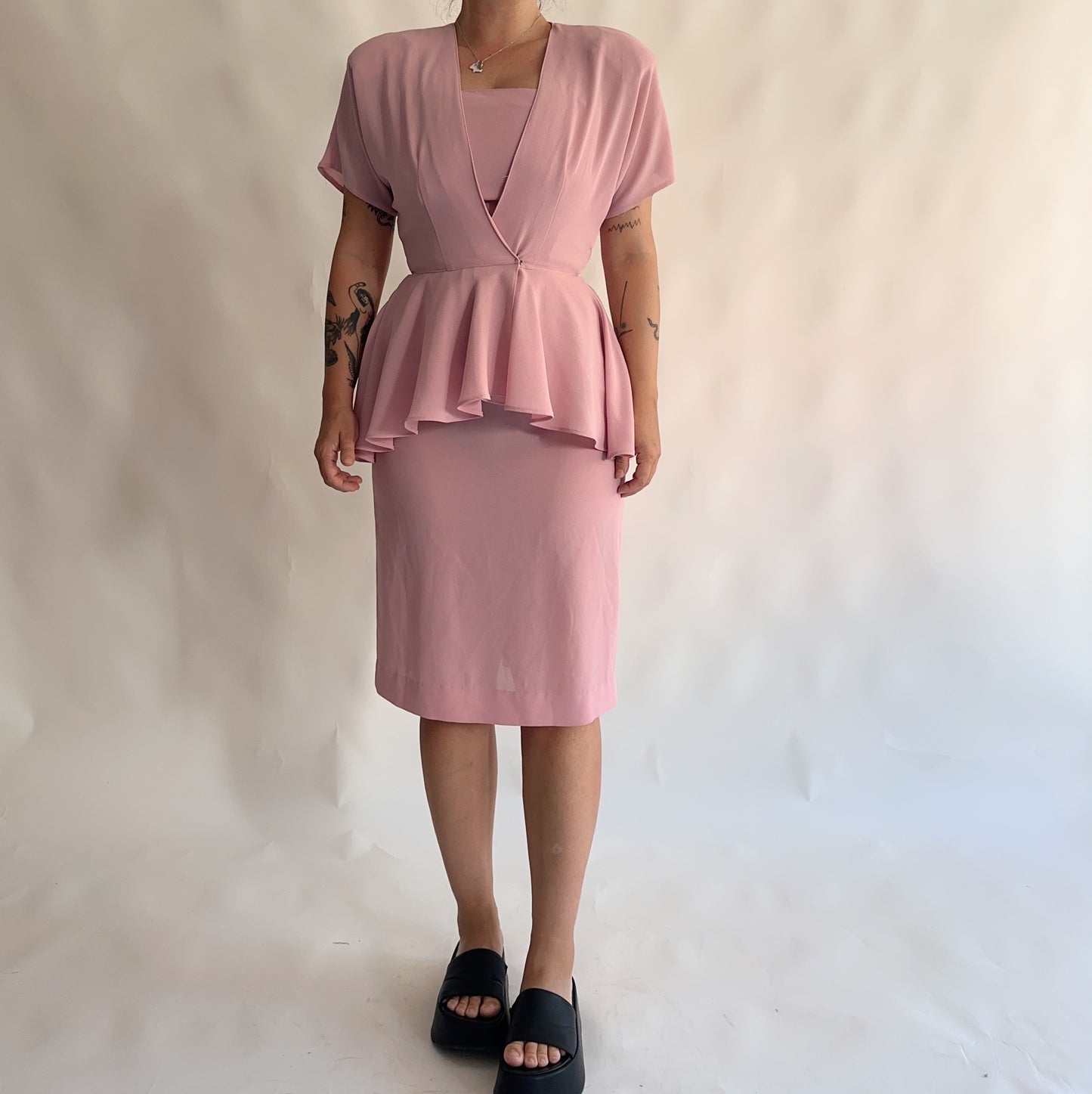conjunto vintage vestido + top (S)