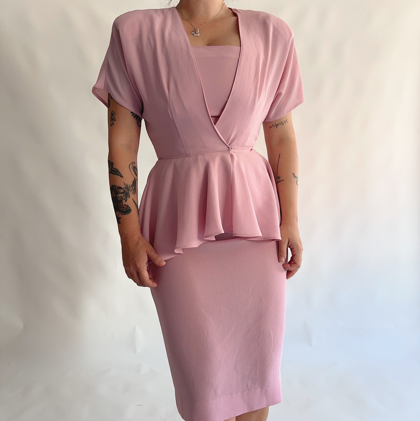 conjunto vintage vestido + top (S)