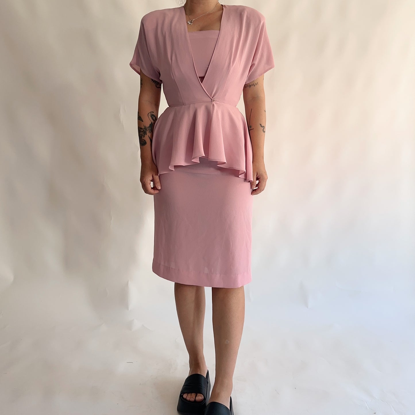 conjunto vintage vestido + top (S)