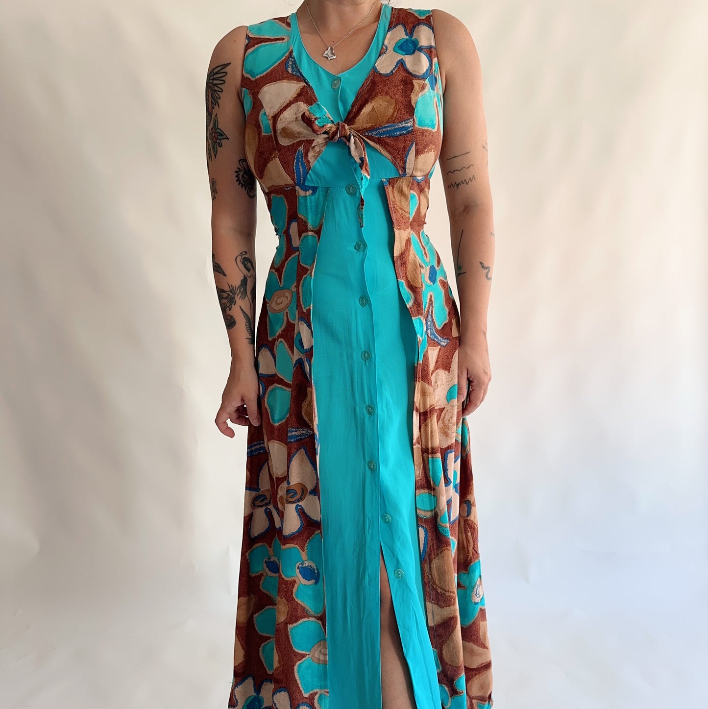 vestido vintage 90s maxi (M)